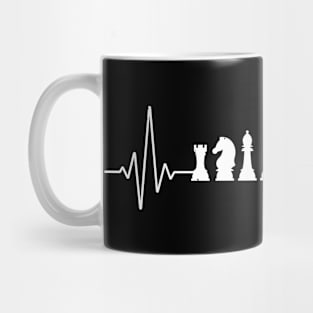 Chess Heartbeat Funny Chess Lover Chess Fanatic Mug